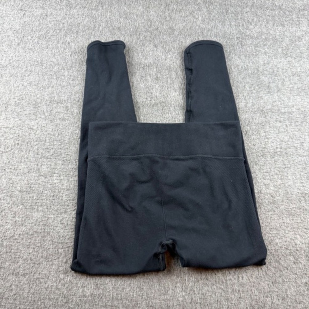 Gymshark Leggingsâ Women's Size M Black Seamless High Waisted Ribbed Waistband
